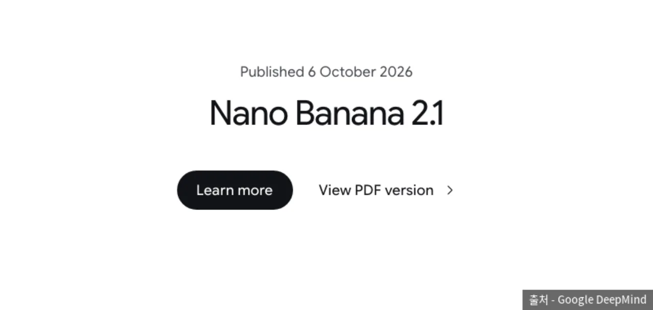 Google DeepMind Nano Banana 2.1 모델 카드