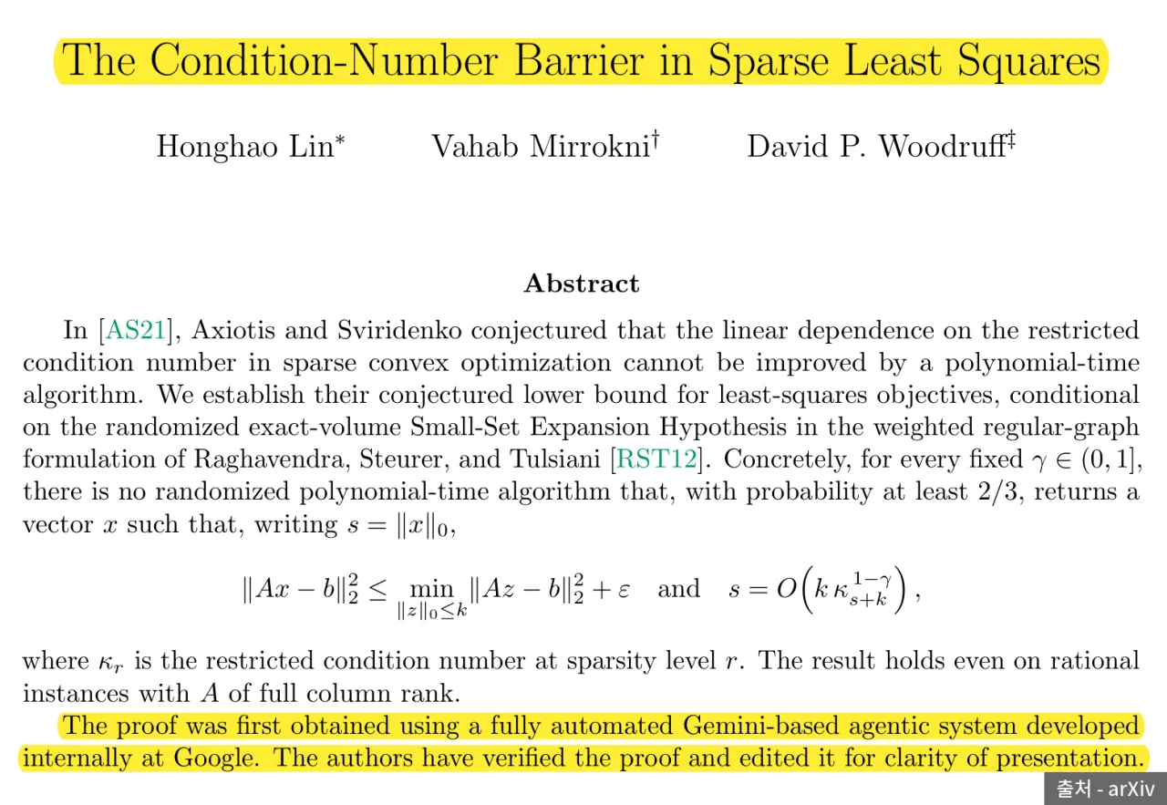 Paper title, authors, and abstract, with the AI contribution sentence highlighted