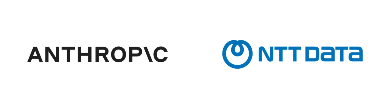 Anthropic과 NTT DATA 로고