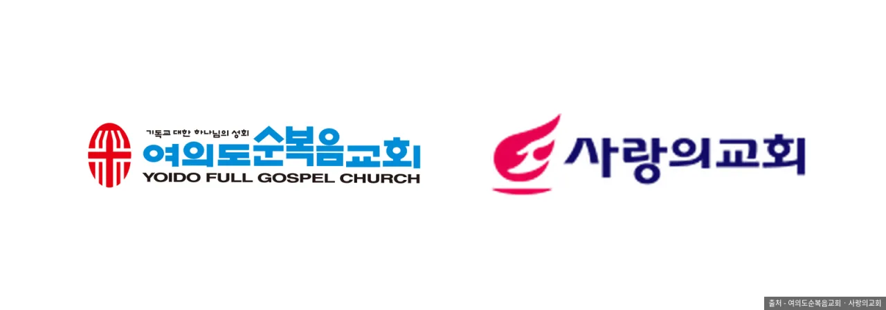여의도순복음교회·사랑의교회 로고