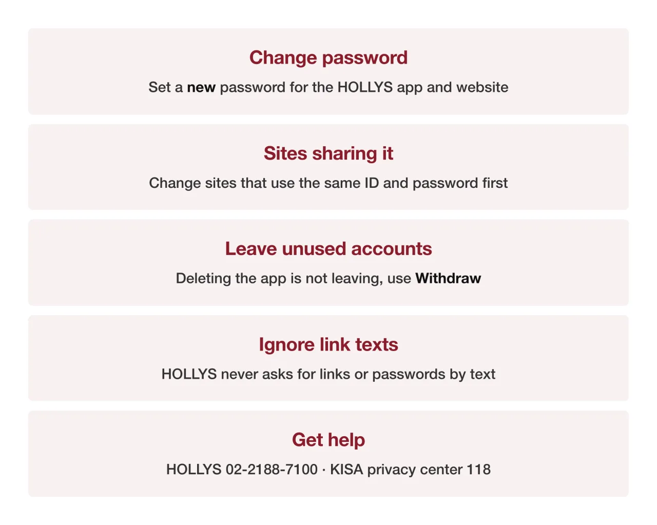 Five steps people affected by the Hollys leak should take now