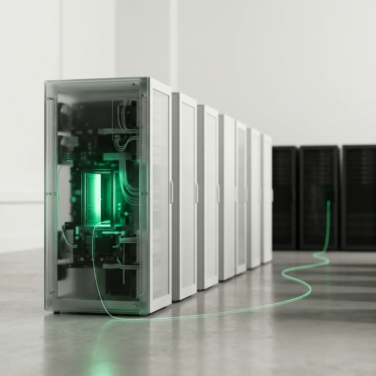 Concept image of a hidden passage inside a web server